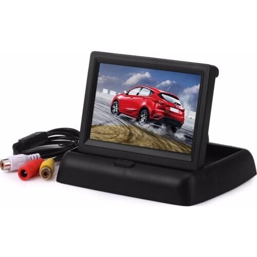 4.3 inch Foldable Car Monitor TFT LCD Display Cameras Reverse Camera Parking System Car Rear view Monitors NTSC PAL Video Player