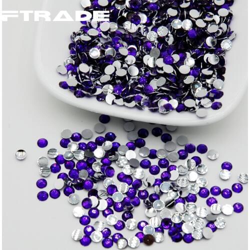 5mm Round Nail Art Acrylic Rhinestones Big Sale Violet Color 5000Pcs Flatback Non Hotfix Rhinestones for clothes Diy Decoration