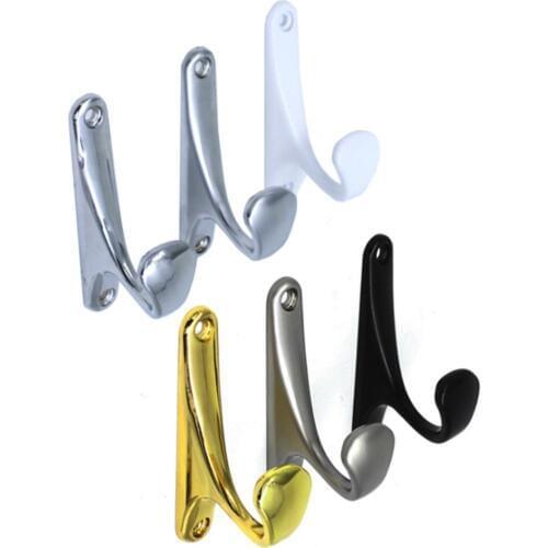Free Shipping European Simple Cabinet Hook Toilet Clothes Single Hook Coat Hook with Free Screws