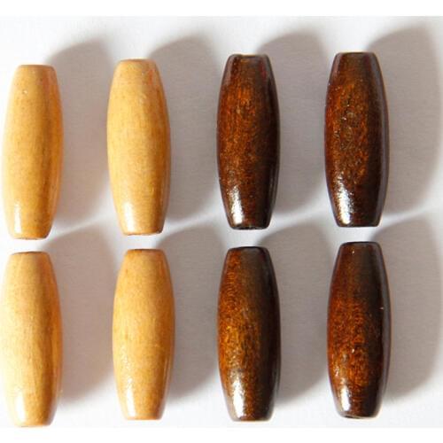 20pcs/lot Natural Olive Wood Beads 8x22.5mm Large Hole Manual Wooden Spacer Charms Bead For DIY Jewelry Making Decoration