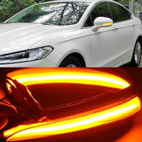 CSCSNL 1Pair LED Side Wing Dynamic Turn Signal Light Rearview Mirror Indicator lamp For Ford Mondeo MK5 2014-2019 MK V 5