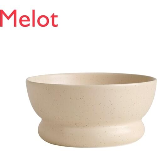 European Creative Personal Household Ceramic Rice Bowl Salad Bowl Solid Color Cute Ceramic Dining Bowl Dessert Bowl