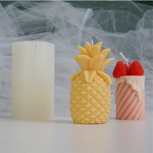 Simulation Pineapple Silicone Candle Mold Diy Plaster Craft Mould Handmade Soap Making Cake Chocolate Pudding Home Decoration