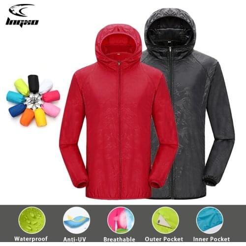LNGXO Unisex Waterproof Outdoor Sport Jacket Men Women Hiking Camping Trekking Quick Dry Windbreaker Sun-Protective Rain Coat