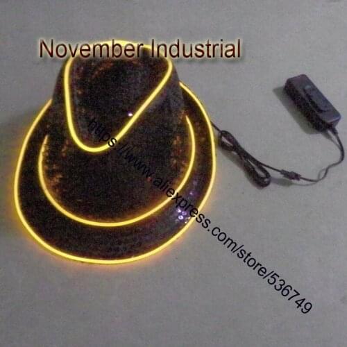 Fashion el cap blinking with switch by hand +free shipping