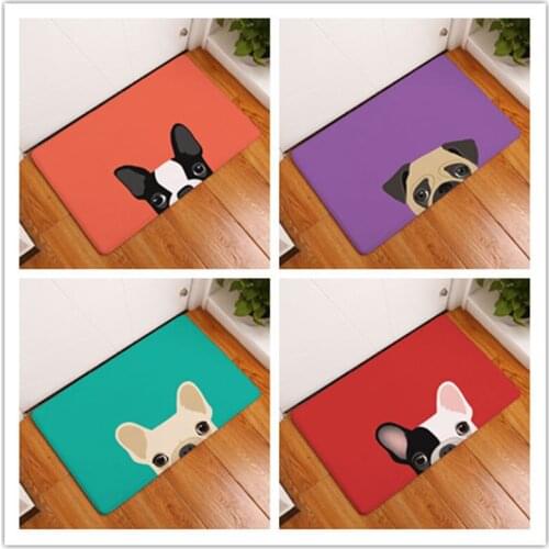 The Cartoon Dog Floor Mats Living Rooms Anti-slip Carpet for Bedroom Kitchen Bathroom Rug Welcome Mats for Front Door