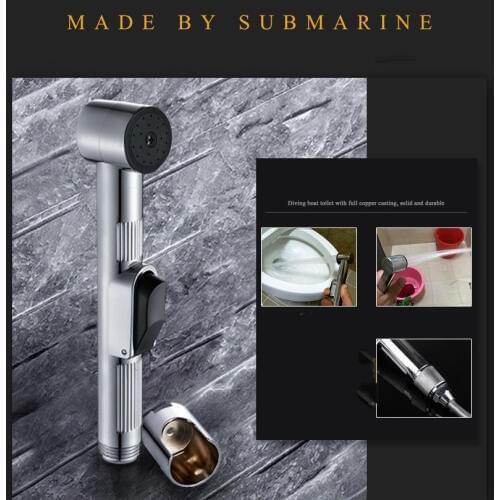 Showerhead Chrome ABS Sprayer Handheld Toilet Bidet Shattaf Spray Bathroom Toilet Bidet Shower Head Nozzle