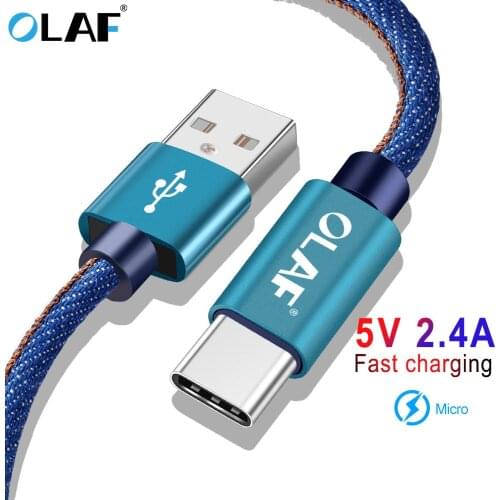 OLAF USB C Cable for Xiaomi Mi 8 USB Type C Cable Fast Charge Data Cable for Samsung Galaxy S9 Note 9 Nintend Switch USB Charger