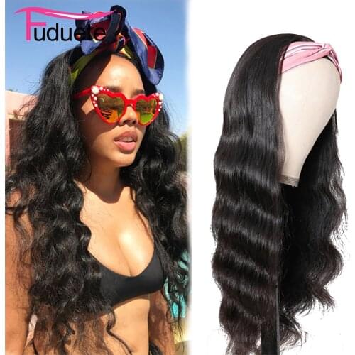 Fuduete HeadBand Wigs Human Hair Body Wave Wig Peruvian Hair Wigs Remy Glueless Human Hair Wigs For Black Women