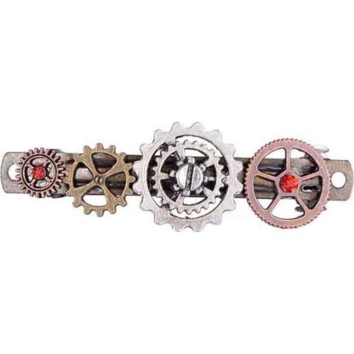 Hot Punk Style Multi Gears Steampunk Barrette Hairclip