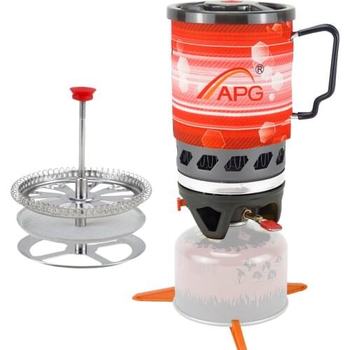 Personal Cooking System Propane Camping Gas Stove Portable Outdoor Burners Hiking Equipment Heat Exchanger Pot