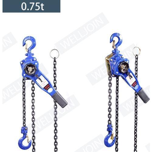 0.75 T Pulling Wrench Hoist Manual Lifting Chain Hoist Hand Chain Hoist Hook Portable Lever Block inverted Chain Hoist Tightener