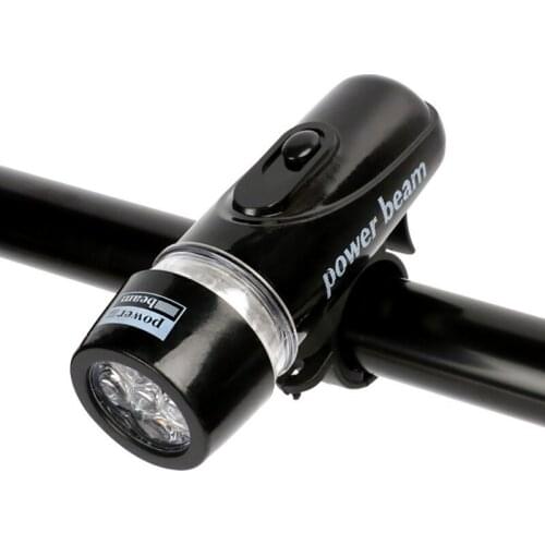 Bicycle Set Lamp Mountain Bike 5 LED Front Light Butterfly Tail Light Silver/Black Plastic Front Rear Lights Lightweight