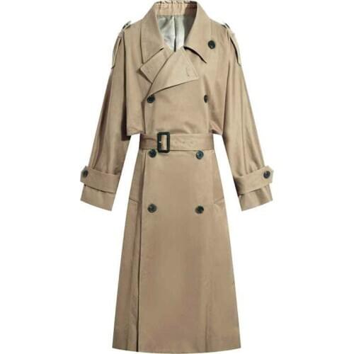 Windbreaker womens mid-length 2020 spring and autumn new Korean version ins casual khaki student popular jacket early autumn