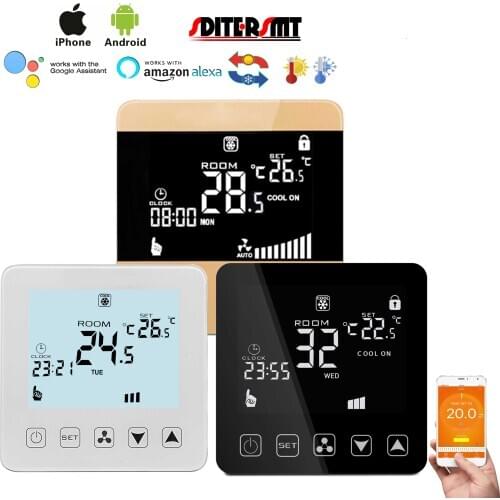 WIFI Smart Touch 70 degree Thermostat for Automatic Refrigeration and Heating 2P&4P
