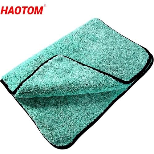 1PCS 1200GSM Large Size Super Thick Plush Microfiber Car Cleaning Cloths Car Care Wax Polishing Detailing Towels Soft 70cmx50cm