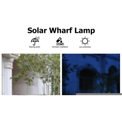 1pc 6LED Solar Power Fence Light Waterproof Square Column Lamp Garden Decor Decorations IP65 Landscape Lamp Garden veiw