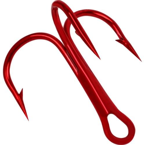 100 pieces/Lot Fishing Treble Hooks High Carbon Steel Round Bent Triple Fishing Bass Fishing hooks 2# 4# 6# 8# 10# Fishhooks