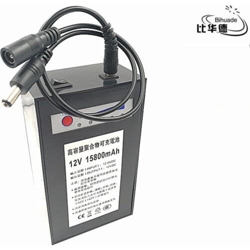 12V 15800mah lithium battery Rechargeable DC battery polymer batteria For monitor motor LED light outdoor spare Battery