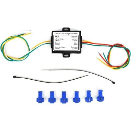 2-to-3 Wire Splice Trailer Converter Electrical System Wire Harness Adapter US Type Protective Frames Car Protector