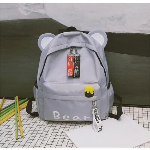 5PCS/ LOT Harajuku Cute 3D Long Ears Rabbit Cartoon Cat Brown Bear Backpack Women Small schoolbag For Girls Travel Shoulder Bag