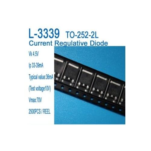Free shipping 50pcs/lot Constant current diode 36mA for LED lamps L-3339 TO-252-2L IP 33-39MA