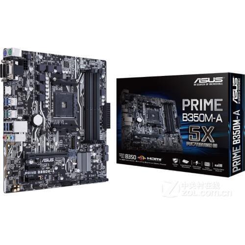 Free shipping original motherboard for new ASUS PRIME B350M-A Socket AM4 DDR4 USB2.0 USB3.1 64GB SATA3 Desktop Motherboard