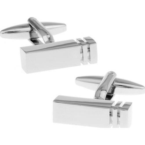 C-MAN Luxury shirt Block cufflink for mens Brand cuff buttons cuff links High Quality Silvery abotoaduras Jewelry