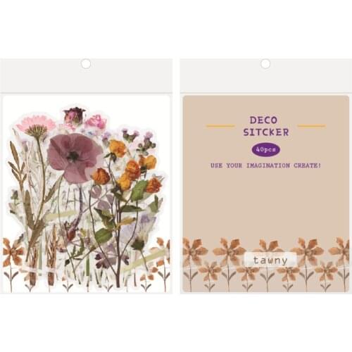 40Pcs Flower Leave Resin Art Decorative Stickers Kit Artificial Flower Personalized Flower Epoxy Resin Fillings Stickers