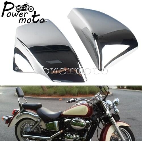 Chrome Motorcycle Accessories ABS Plastic Side Battery Fairing Covers Protection For Honda VT1100 Shadow ACE Aero Sabre 99-08