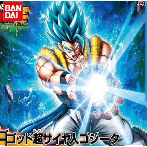BANDAI Figure Toy Assembly Model Figure-rise Dragon Ball Super Super Saiyan Blue Hair Gogeta Moving Doll Decorations