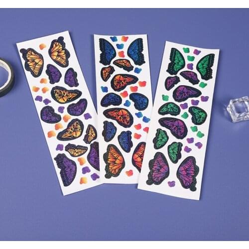 Colorful Laser Butterfly Stickers Handmade Album Diary Book Stationery Gift Decorative Stickers DIY Scrapbooking Cute