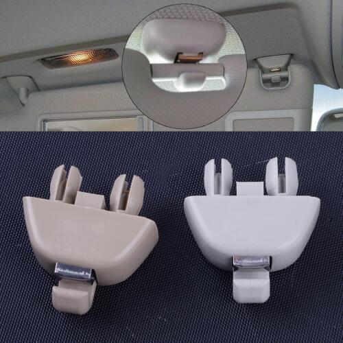 CITALL Car Interior Grey Beige Sun Visor Clip Hook Mount 4F0857561 Fit for Audi A6 C6 2004 2007 2008 2009 2010 2011