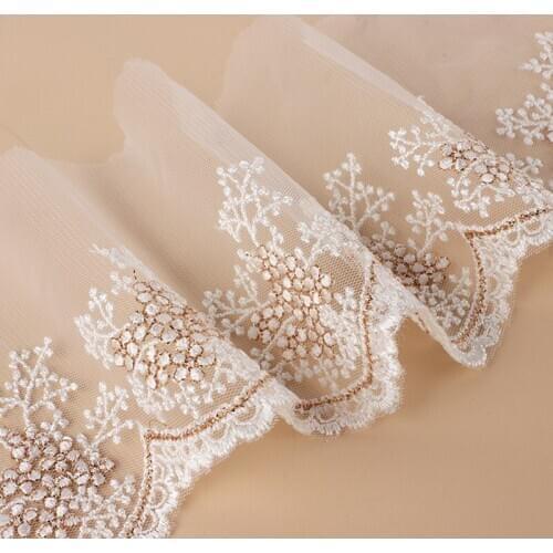 3Yards White Lace Ribbon Trims for Sexy Underwear Lace Trim Embroidered for Sewing Decoration African Lace Fabric Navidad