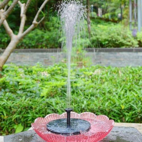 Upgraded Solar Fountain 1.5W Miniature Floating Water Pump Round Garden Solar Panel Fountain For Pool