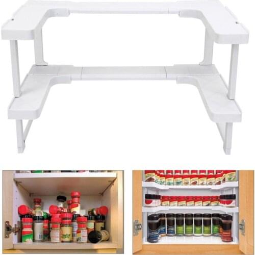 2020 New Kitchen Storage Rack Adjustable Seasoning Organizer Multi-Function Canned Desktop Storage Holder