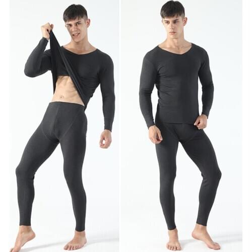 Thick Thermal Clothing Solid Drop Shipping Thermal Underwear Sets For Men Winter Thermo Underwear Long Johns Winter Clothes Men