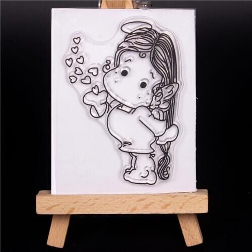 Transparent Clear Silicone Stamps And Metal Cutting Dies For DIY Scrapbooking Card Making Diy Cute Cartoon Photo Girls