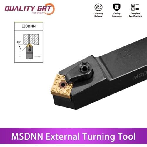 Q.Grt MSDNN2020K12 MSDNN1616H12 MSDNN2525M12 External Turning Tool Holder Carbide Inserts SNMG12 MSDNN CNC Lathe Cutting Tools