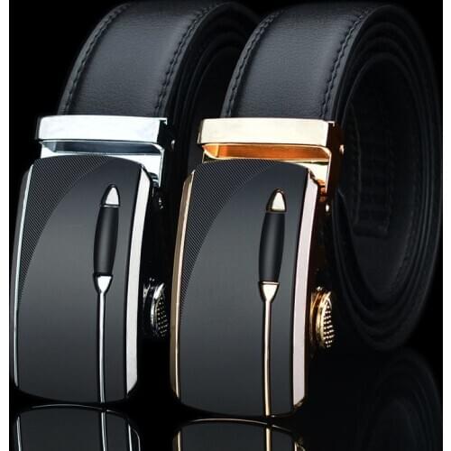 Luxury brand Mens belt leather belt men male genuine leather and Automatic buckle belts men accessories