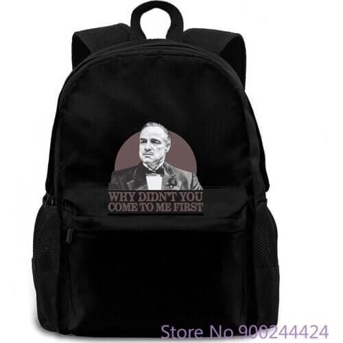 THE GODFATHER UNOFFICIAL DON VITO CORLEONE MAFIA adultS & KIDS S women men backpack laptop travel school adult