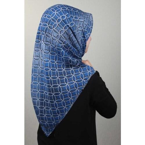 SHAREL SHİNE PATTERNED SILVERY LINEN SCARF-DESEN-01-RENK-13