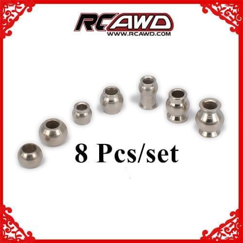8 Pcs Ball Head Of Shock Absorber Damper For Kyosho 1/8 1/10 1/16 1/18 Himoto Rc Car Hpi Hsp Traxxas Losi Axial Tamiya Redcat