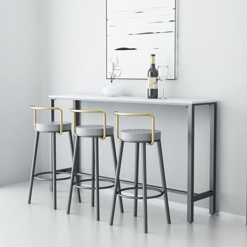 Nordic Bar Stool Wrought Iron Bar Stools Modern Bar Chairs High Stools Makeup Stools Household Barstools Living Room Furniture