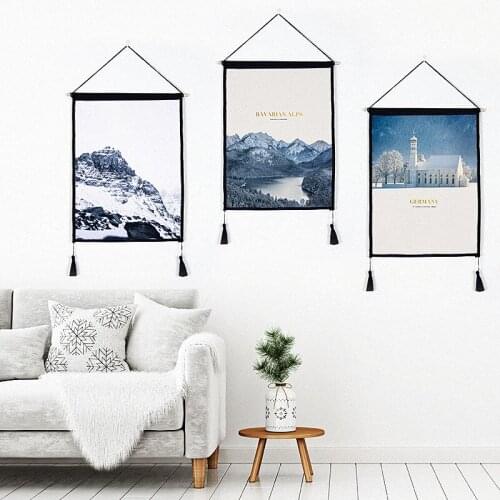 Modern Minimalist Decorative Painting Triptych Home Living Room Background Wall Painting Small Fresh Trend Dog Hanging Painting