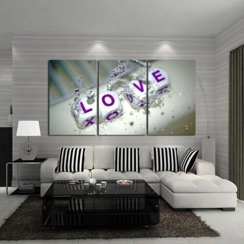 Modern fashion wall art pictures home decoration 3 Pcs/set HD print oil painting on canvas print abstrct oil painting nice love