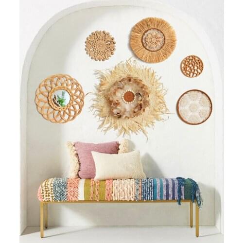 Woven Hollow Retro Homestay Porch Design Wall Decoration Tapestry Room Decor Aesthetic Hanging Decoration