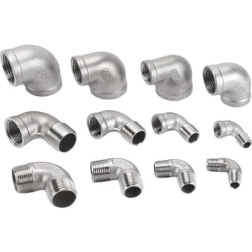 304 stainless steel internal and external thread elbow 90 degree bend water pipe variable diameter joint accessories