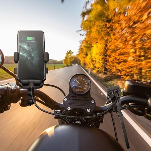 HOCO Motorcycle Waterproof USB Charger USB Cable Adaptor USB Charger 2.4A Fast Charging For Phone Tablets Motorbike Accessories