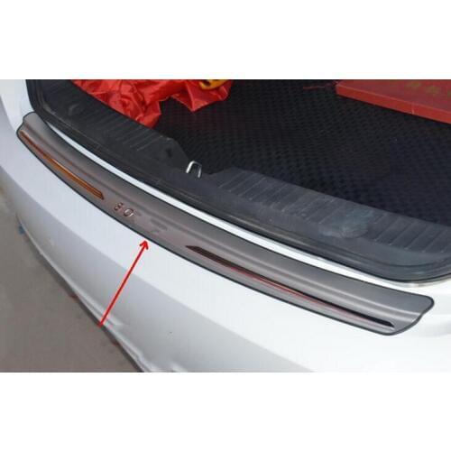 Higher star stainless steel car Rear trunk scuff plate,protection pedal sticker for Hyundai Sonata YF 2011-2014
